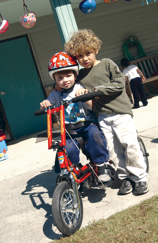 children with a bike