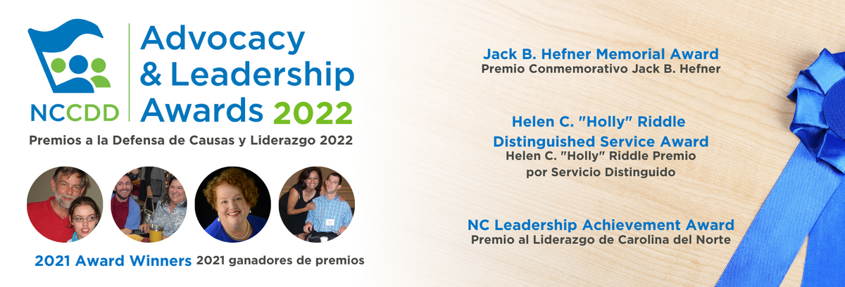 NCCDD Advocacy Leadership Awards Web Banner 2022 Applications CLOSED
