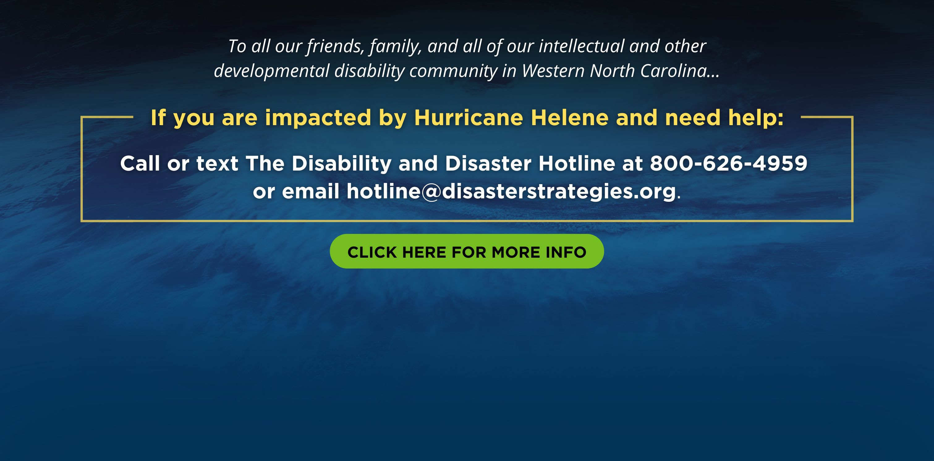 Hurricane Helena Disaster Information