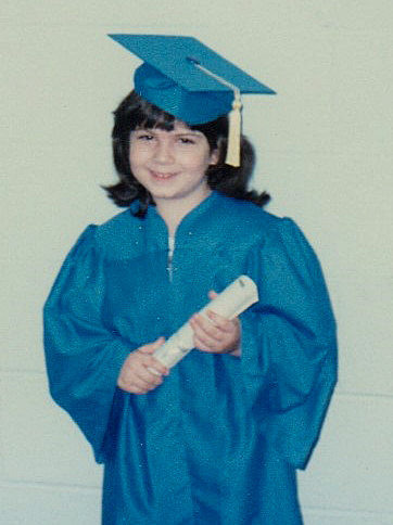 Amanda Bergen at Kindergarten Graduation 1986