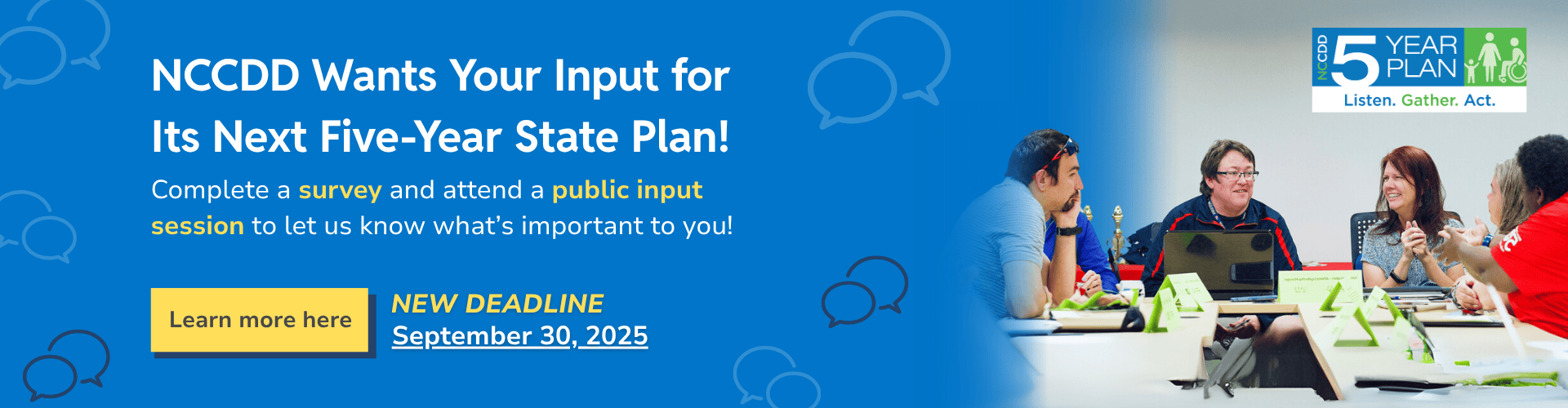NCCDD Wants Input for Next Five Year State Plan