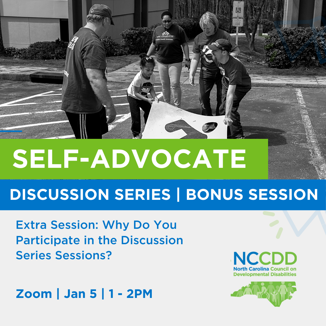 NCCDD Monthly Self Advocacy Series Social Graphic